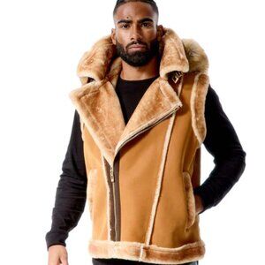 Jordan Craig Men Faux Shearling Vest